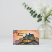 Carte de visite immobilier (Debout devant)