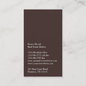 Carte de visite immobilier (Dos)