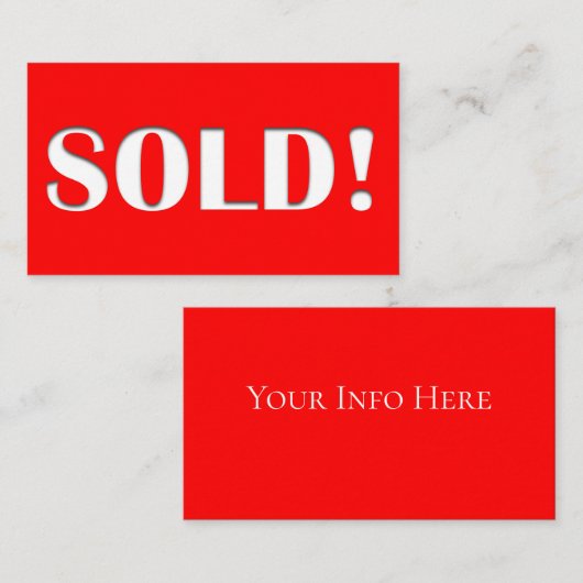 Carte De Visite Immobilier (Devant / Derrière)