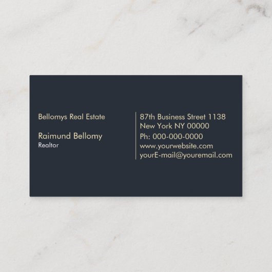 Carte de visite immobilier (Dos)