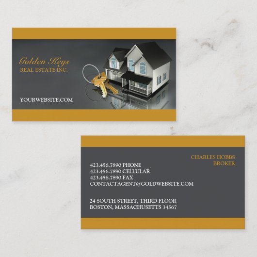 Carte de visite immobilier (Devant / Derrière)