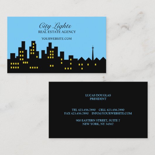 Carte de visite immobilier (Devant / Derrière)