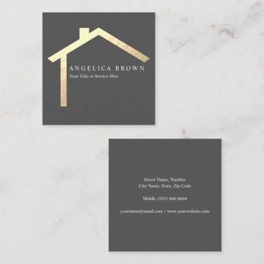 Carte de visite immobilier (Devant / Derrière)