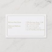 Carte de visite immobilier (Dos)