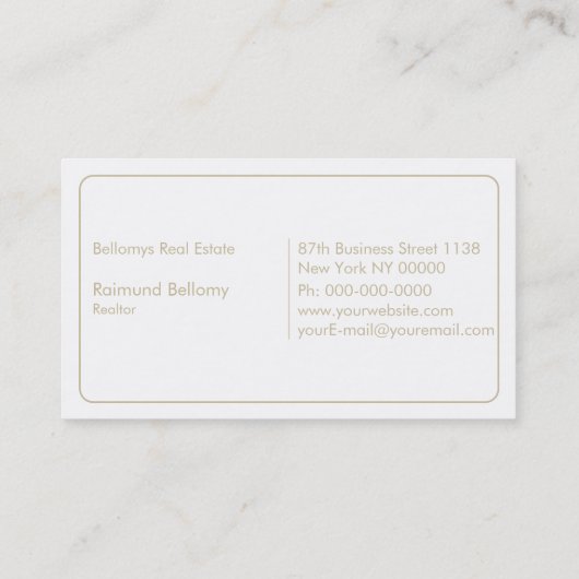 Carte de visite immobilier (Dos)