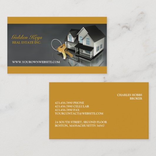 Carte de visite immobilier (Devant / Derrière)