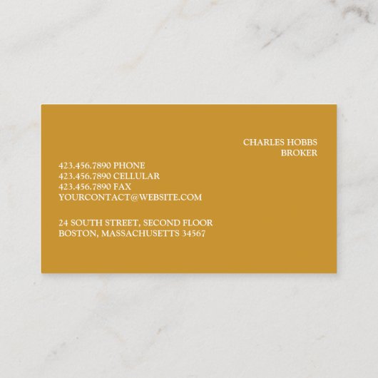 Carte de visite immobilier (Dos)