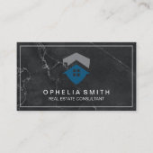 Carte De Visite Immobilier | Agent de liaison | Logo de la maison (Devant)