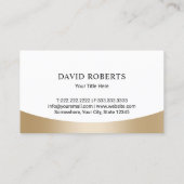 Carte De Visite Immobilier Agent Maison Logo du toit Logo de l'or  (Dos)