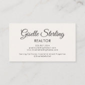 Carte De Visite Immobilier Agent Neutre QR Code photo (Dos)