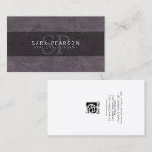 Carte De Visite Immobilier Agent, propriétéInvestissement Monogram (Devant / Derrière)