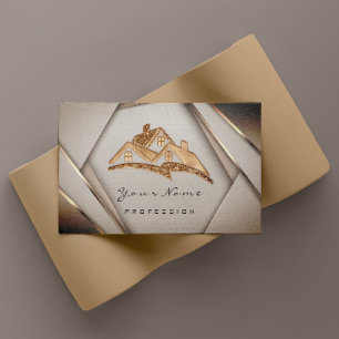 Carte De Visite Immobilier Appartements hypothécaires Accueil Or