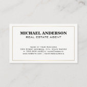 Carte De Visite Immobilier | Arrière - plan de cadre de fil (Dos)