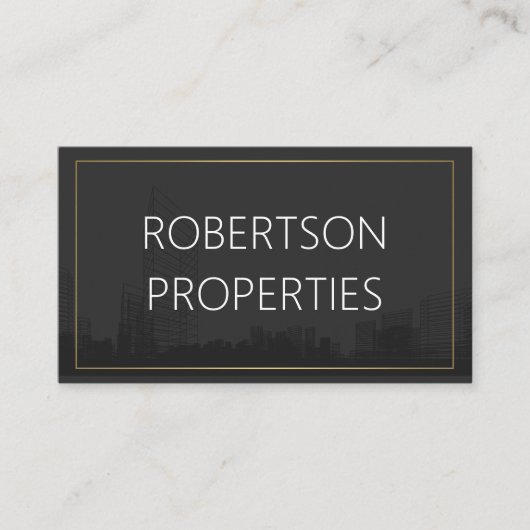 Carte De Visite Immobilier | Arrière - plan de cadre de fil (Devant)