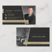 Carte de visite immobilier Black Gold 19023 (Devant / Derrière)