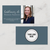 Carte De Visite Immobilier bleu espagnol professionnel (Devant / Derrière)