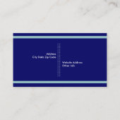 Carte De Visite Immobilier/cartes de visite immobiliers - bleu (Dos)