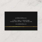 Carte de visite immobilier clé Parties scintillant (Dos)