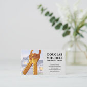 Carte De Visite Immobilier | Clés et foyer (Debout devant)