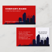 Carte de visite immobilier commercial rouge (Devant / Derrière)