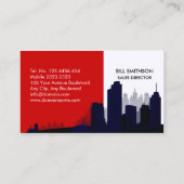 Carte de visite immobilier commercial rouge (Dos)