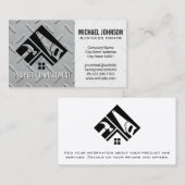 Carte De Visite Immobilier | Construction | Plaque en acier (Devant / Derrière)