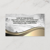 Carte De Visite Immobilier de construction | Métal de marbre (Dos)