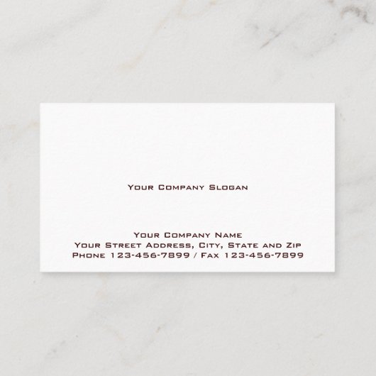 Carte de visite immobilier de location (Dos)