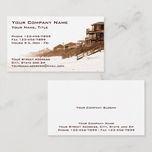 Carte de visite immobilier de location (Devant / Derrière)