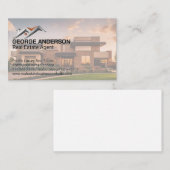Carte De Visite Immobilier de luxe | Logo du toit (Devant / Derrière)