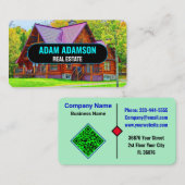 Carte De Visite Immobilier de luxe moderne (Code QR) Réalisateur d (Devant / Derrière)