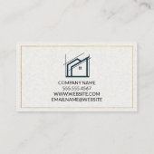 Carte De Visite Immobilier de maison hypothécaire | Architecte (Dos)