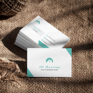 Carte De Visite Immobilier élégant N'importe quelle couleur