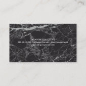 Carte De Visite Immobilier | Eléments or | Marbre noir (Dos)