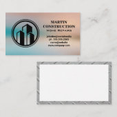 Carte De Visite Immobilier | Entrepreneur général (Devant / Derrière)