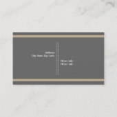 Carte De Visite Immobilier gris, blanc, beige accrocheur (Dos)