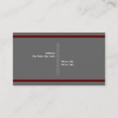 Carte De Visite Immobilier gris, blanc, rouge attirant l'oeil (Dos)