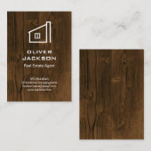 Carte De Visite Immobilier | Icône d'accueil | Arrière - plan de g (Devant / Derrière)