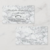 Carte De Visite Immobilier | Icône Maison Marbre (Devant / Derrière)