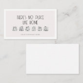 Carte De Visite Immobilier Il n'y a pas d'endroit comme maison des (Devant / Derrière)