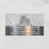 Carte De Visite Immobilier immobilier | Brossé métallique (Dos)
