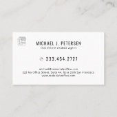 Carte De Visite Immobilier immobilier photo professionnelle modern (Dos)