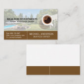 Carte De Visite Immobilier | Logo café (Devant / Derrière)