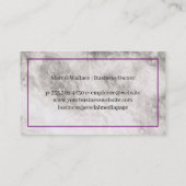 Carte De Visite Immobilier | Logo violet | Marbre (Dos)