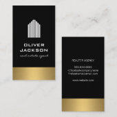 Carte De Visite Immobilier Lux Gold Trim (Devant / Derrière)