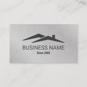 Carte De Visite Immobilier Maison Logo Logo Realtor Metallic