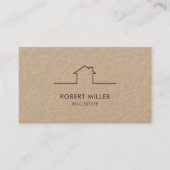 Carte De Visite Immobilier Maison Logo Realtor Kraft (Devant)