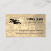 Carte De Visite Immobilier Maisons Grunge (Dos)