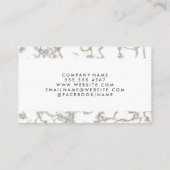 Carte De Visite Immobilier | Marbre or | Lotus Woman (Dos)