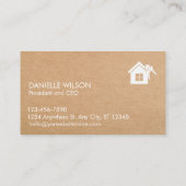 Carte De Visite Immobilier minimaliste Kraft (Dos)